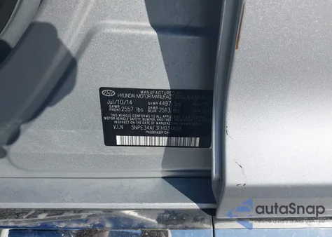 2015 Hyundai Sonata Sport из США, поврежденный, VIN 5NPE34AF3FH034808